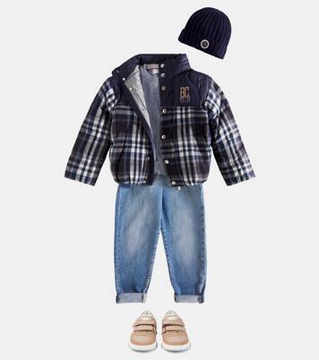 Ribbed-knit cotton beanie | Brunello Cucinelli Kids