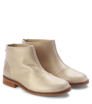 Giara metallic leather ankle boots | Bonpoint