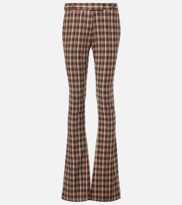 Checked wool and cotton-blend flared pants | Acne Studios
