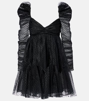 Point d'esprit ruched tulle minidress | Zimmermann