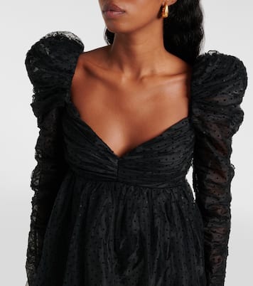 Point d'esprit ruched tulle minidress | Zimmermann