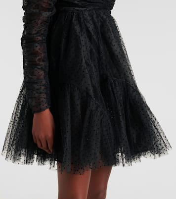 Point d'esprit ruched tulle minidress | Zimmermann