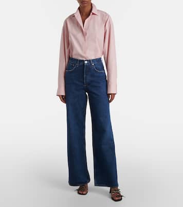 High-Rise Wide-Leg Jeans Dame Jean No Cuff | Agolde
