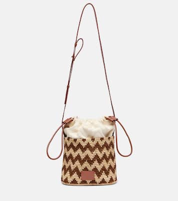 Zigzag Medium raffia bucket bag | Missoni