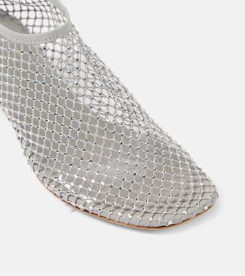 Minette crystal-embellished fishnet pumps | Christopher Esber