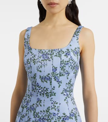 Robe midi Adele à fleurs | Emilia Wickstead