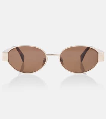 Triomphe Metal 01 oval sunglasses | Celine Eyewear
