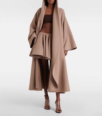 Wool and cashmere wrap coat | Alaïa