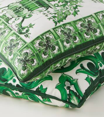 Small printed silk twill cushion | Dolce&Gabbana Casa