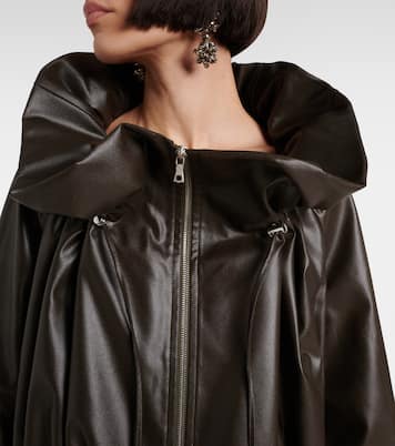 Cocoon gathered satin blouson  | Dries Van Noten