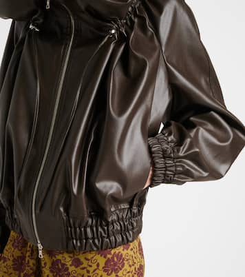 Cocoon gathered satin blouson  | Dries Van Noten