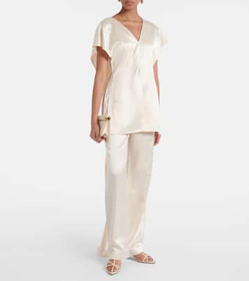 Sara caped satin top | Tove