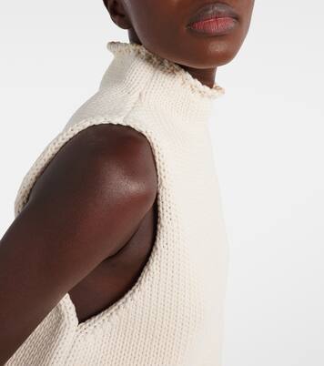 Cropped cotton-blend top | Alaïa