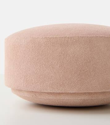 Pastille suede and wood container | Michaël Verheyden