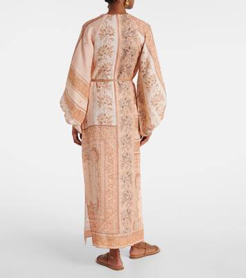 Bedrucktes Midikleid Lucky aus Leinen | Zimmermann