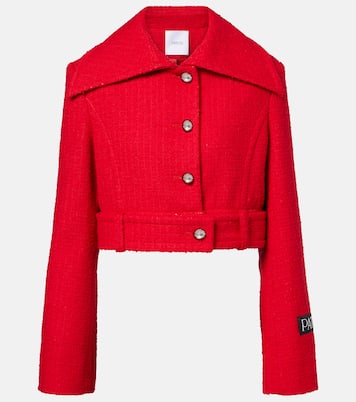 Cropped wool-blend tweed jacket | Patou