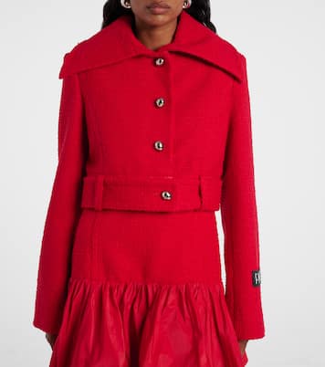 Cropped wool-blend tweed jacket | Patou