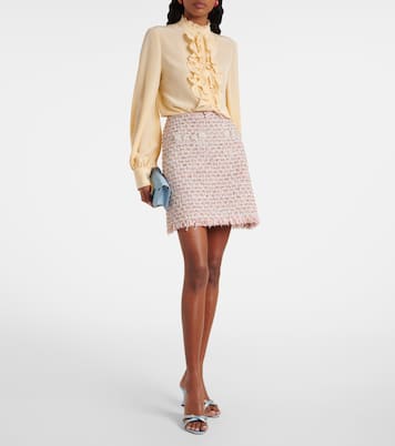 Pyrenea embellished satin mules | Manolo Blahnik