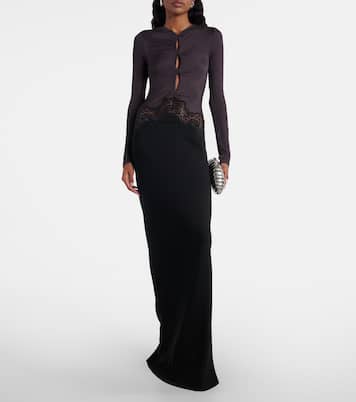 Cutout lace-trimmed maxi dress | Christopher Esber