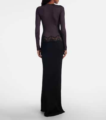 Cutout lace-trimmed maxi dress | Christopher Esber