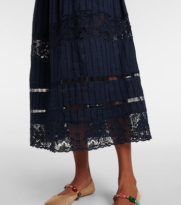 Midikleid Amelie aus Spitze und Baumwolle | Ulla Johnson