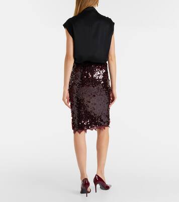 Jupe midi Opaline à sequins | Christopher Esber