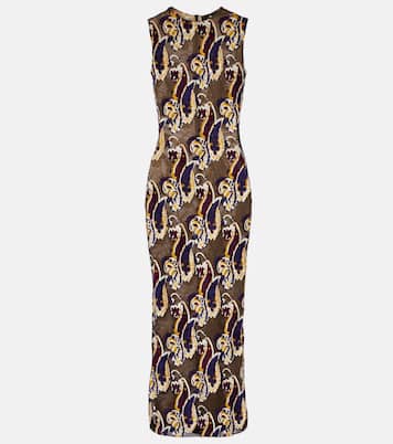 Paisley semi-sheer midi dress | Etro