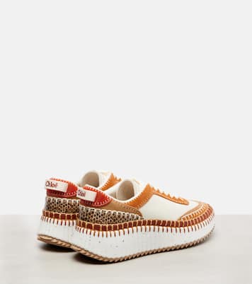 Nama suede-trimmed leather sneakers | Chloé