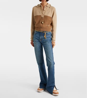 Nama suede-trimmed leather sneakers | Chloé