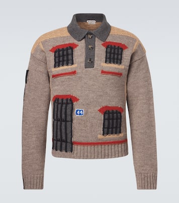 Embroidered wool polo sweater | JW Anderson