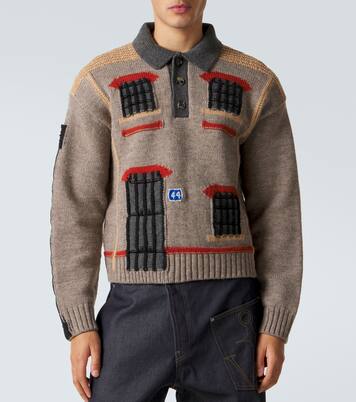 Embroidered wool polo sweater | JW Anderson