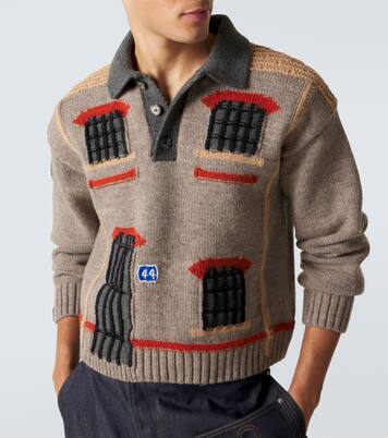 Embroidered wool polo sweater | JW Anderson
