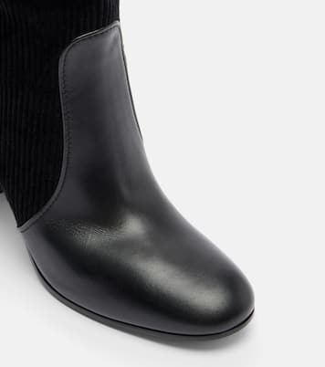 Stivali 85 in pelle e velluto | Gianvito Rossi