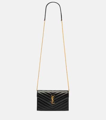 Cassandre matelassé envelope leather wallet on chain | Saint Laurent