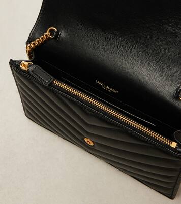 Cassandre matelassé envelope leather wallet on chain | Saint Laurent