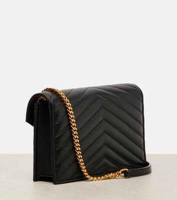Cassandre matelassé envelope leather wallet on chain | Saint Laurent