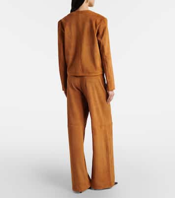 Weite Hose Mytheo aus Veloursleder | Stouls