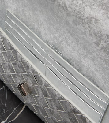 Andiamo Intrecciato metallic leather clutch | Bottega Veneta