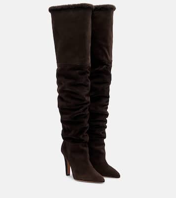 Elsa 100 suede over-the-knee boots | Paris Texas