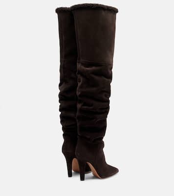 Elsa 100 suede over-the-knee boots | Paris Texas