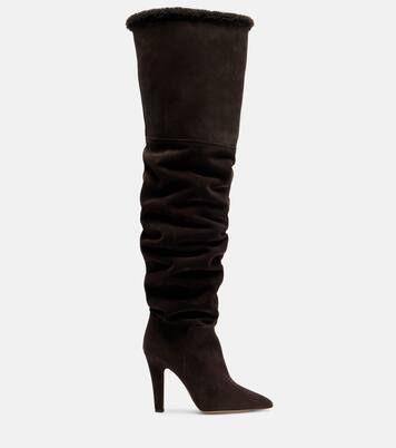 Elsa 100 suede over-the-knee boots | Paris Texas