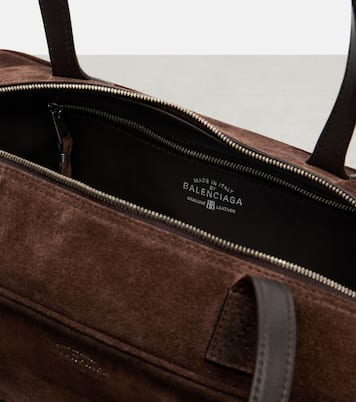 Borsa a spalla Carrie Small in suede | Balenciaga