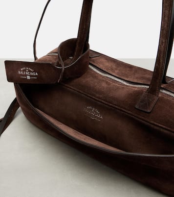 Borsa a spalla Carrie Small in suede | Balenciaga