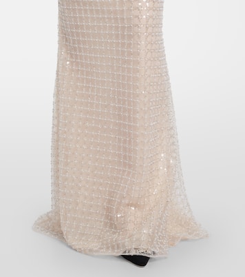 Embellished silk-blend bustier gown | Elie Saab