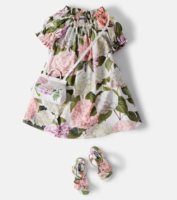 Sandales à fleurs et cristaux | Dolce&Gabbana Kids