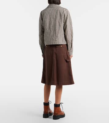 Gonna midi di jeans con cintura | Moncler