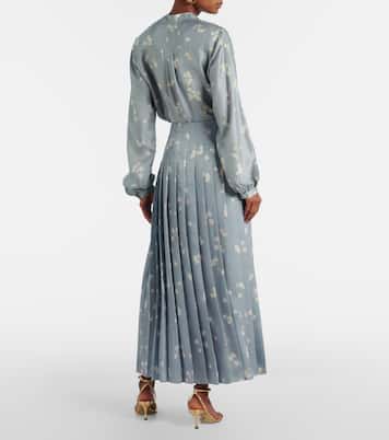 Monti floral pleated midi skirt | Altuzarra