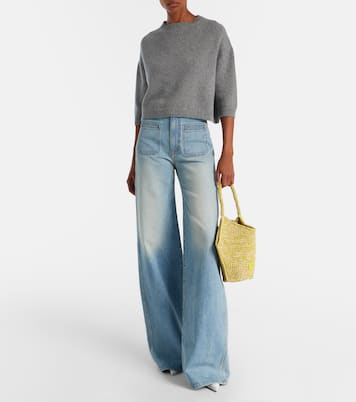 Lotus Mini raffia tote bag | Khaite