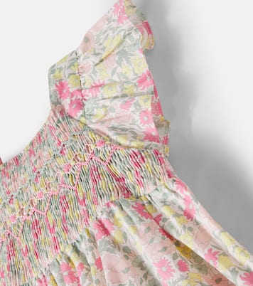 Baby floral smocked cotton playsuit | Tartine et Chocolat