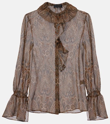 بلوزة من الحرير بطبعة بيزلي Cecily | Nili Lotan
